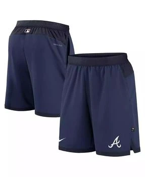 NIKE | Men's Navy Atlanta Braves Authentic Collection Flex Vent Performance Shorts,商家Macy's,价格¥388