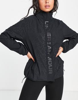 Under Armour | Under Armour Rush animal print jacket in black商品图片,7.9折