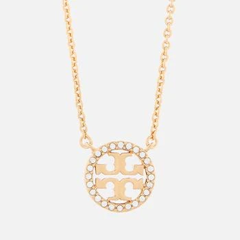推荐Tory Burch Women's Crystal Logo Delicate Necklace - Tory Gold商品
