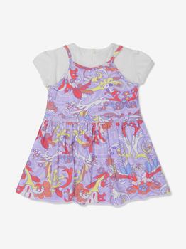 商品Versace | Versace White Baby Girls Cotton Jersey Baroccofest Print Dress,商家Childsplay Clothing,价格¥1870图片