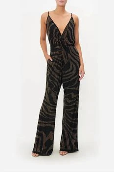 Camilla | Twist Front Jersey Jumpsuit In Tame My Tiger 6.3折
