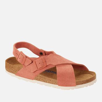 Birkenstock是什么牌子, Birkenstock | Birkenstock Women's Tulum Slim Fit Sfb Suede Cross Front Sandals - Earth Red商品图片 7折