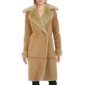 推荐Avec Les Filles Womens Faux Suede Biker Long Coat商品