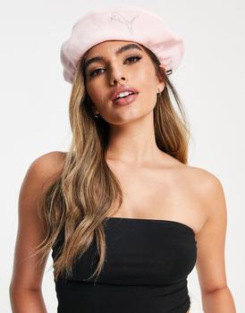 推荐Puma Icons 2.0 velour beret in pastel pink商品