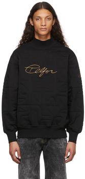 Moose Knuckles | Black Telfar Edition Quilted Mock Neck Sweater商品图片,额外8.5折, 独家减免邮费, 额外八五折