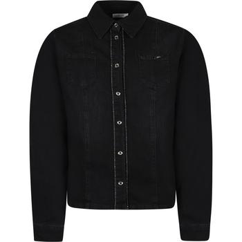 LIU •JO | Rhinestone shirt in black商品图片,3.9折×额外8.5折, 额外八五折