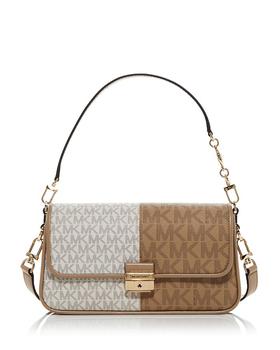 Michael Kors | MK Bradshaw 老花拼色金属扣单肩腋下包 小号商品图片,4.5折