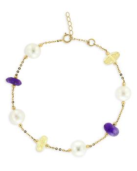 商品Bloomingdale's | Multi-Gemstone Bead Link Bracelet in 14K Yellow Gold - 100% Exclusive,商家Bloomingdale's,价格¥4968图片