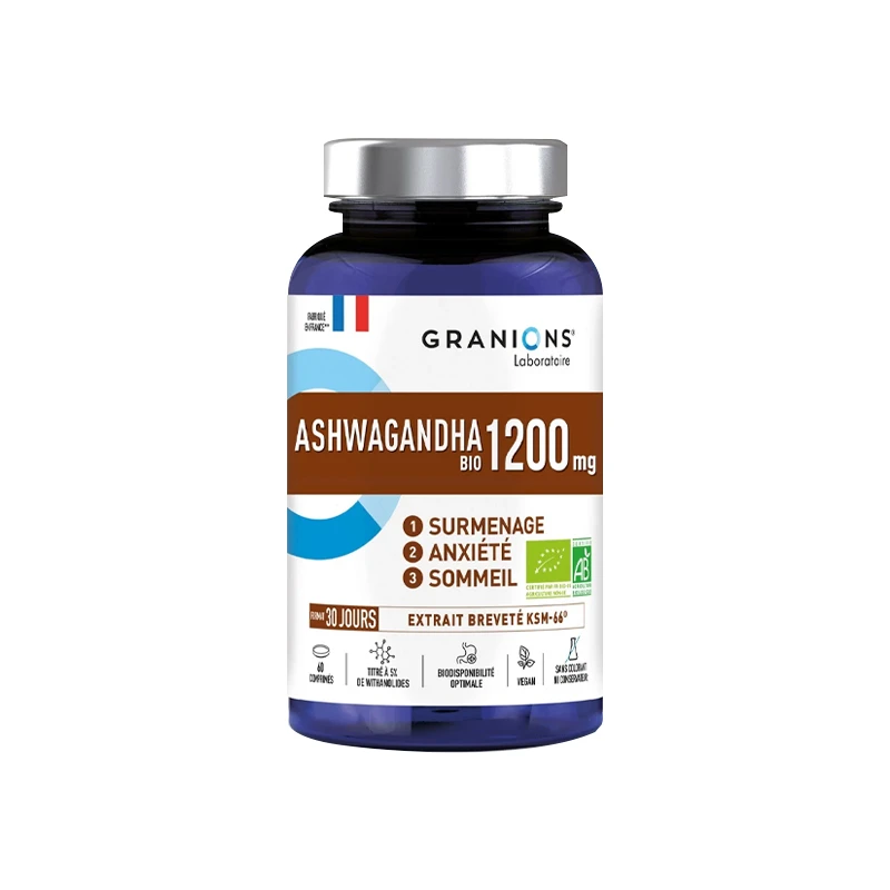Granions | 格兰宁有机南非醉茄胶囊 60片 减少焦虑疲劳促进睡眠,商家VP FRANCE,价格¥263