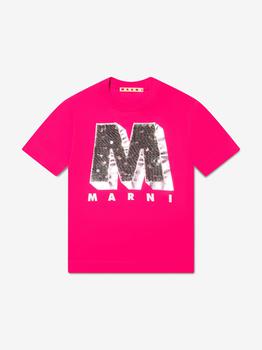 推荐Marni Pink Girls Large Logo T-Shirt商品