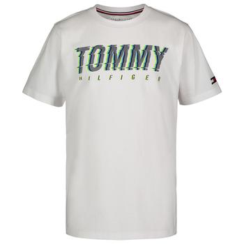 推荐Little Boys Tommy Sports Glitching Tommy Shorts Sleeve Crew Neck T-shirt商品