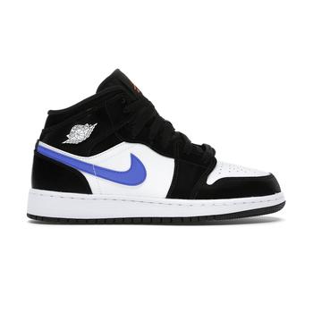 aj女鞋, Jordan | Air Jordan 1 Mid Black Racer Blue (GS)商品图片 