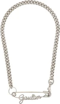 Jean Paul Gaultier | Silver 'The Gaultier Safety Pin' Necklace,商家Ssense US,价格¥3384