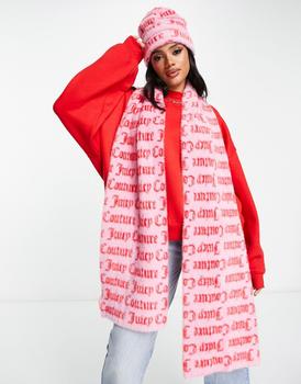 Juicy Couture | Juicy Couture knitted monogram scarf in pink商品图片,额外9.5折, 额外九五折