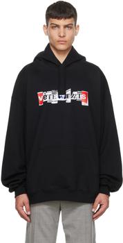 Vetements | 黑色 Mixed 连帽衫商品图片,5.6折
