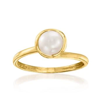 Ross-Simons | Ross-Simons 6mm Cultured Pearl Ring in 14kt Yellow Gold,商家Premium Outlets,价格¥2198