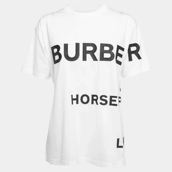 推荐Burberry White Horseferry Print Crew Neck Half Sleeve T-Shirt S商品