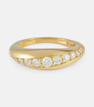 商品Melissa Kaye | Remi 18kt gold ring with diamonds,商家MyTheresa,价格¥38810图片