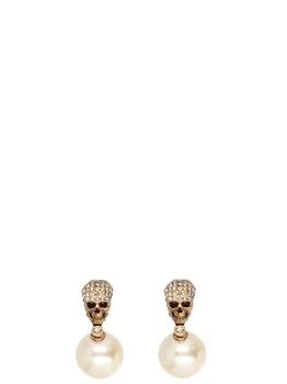 Alexander McQueen | ALEXANDER MCQUEEN "Pearl & Skull" earrings,商家Baltini,价格¥2116