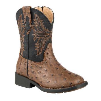 商品Roper | Jed Embroidery Square Toe Cowboy Boots (Toddler),商家SHOEBACCA,价格¥430图片