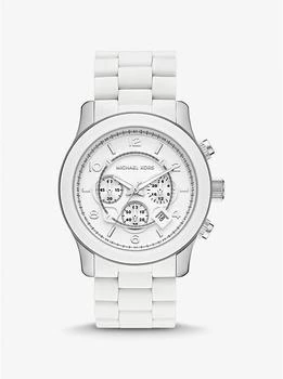 Michael Kors | Oversized Runway White-Tone Watch 独家减免邮费