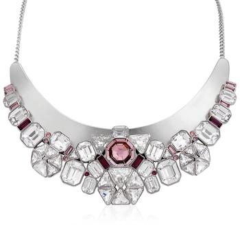 推荐Swarovski Diana Clear and Pink Crystal Necklace商品
