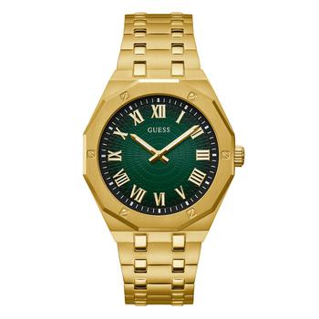 商品GUESS | Men's Analog Men's Gold-Tone Stainless Steel Watch 42mm,商家Macy's,价格¥1026图片