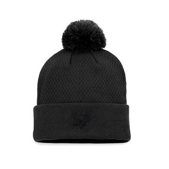 Fanatics | Women's Branded Black Pittsburgh Penguins Authentic Pro Road Cuffed Knit Hat with Pom商品图片,