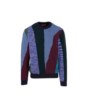推荐Colour-block Crewneck Knitted Jumper商品
