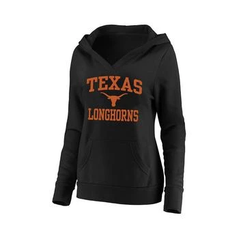 CHAMPION | Women's Black Texas Longhorns Plus Size Heart & Soul Notch Neck Pullover Hoodie 独家减免邮费