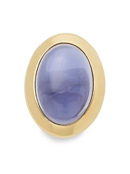 商品Lele Sadoughi | 14K-Gold-Plated & Glass Crystal Cocktail Ring,商家Saks Fifth Avenue,价格¥1075图片