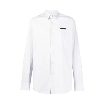 Prada | PRADA 男士白色棉质左胸有口袋装饰长袖衬衫 UCN259-F62-F0Z56商品图片,5.7折, 独家减免邮费