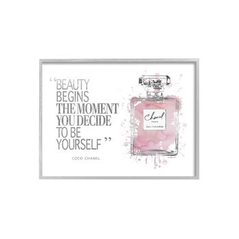 商品Stupell Industries | Beauty Begins Fashion Perfume Gray Farmhouse Rustic Framed Giclee Texturized Art, 16" x 20",商家Macy's,价格¥808图片