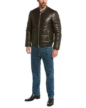 推荐AllSaints Russel Leather Puffer Jacket商品