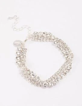 Lovisa | Rhodium Multi Diamante Twisted Bracelet,商家Premium Outlets,价格¥111