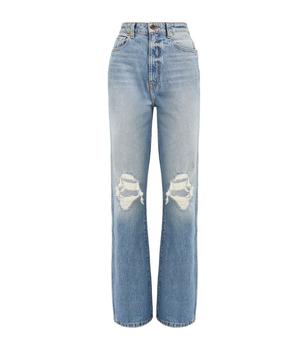 推荐Distressed Danielle High-Rise Straight Jeans商品