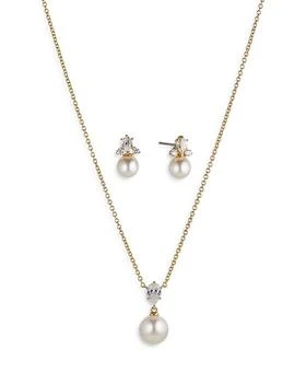 Nadri | Bridesmaids Cubic Zirconia & Imitation Pearl Drop Earrings & Pendant Necklace Set,商家Bloomingdale's,价格¥449