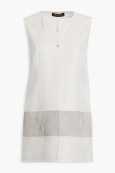 商品Loro Piana | Avery suede-paneled brushed cashmere-twill vest,商家THE OUTNET US,价格¥9144图片