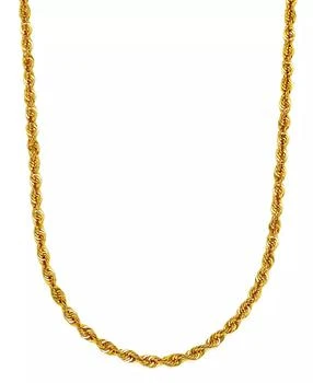 Macy's | Sparkle Rope Link 20" Chain Necklace (3.6mm) in 14k Gold,商家Macy's,价格¥6169