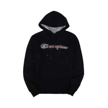 CHAMPION | CHAMPION 男士国旗拼接草写logo纯色连帽加绒卫衣 GF89H-586198-BKC 满$1享9.6折, 包邮包税, 满折