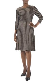Nina Leonard | Lurex Sweater Dress商品图片,4.9折