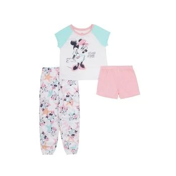 Minnie Mouse | Big Girls Short Sleeves Pajamas, 3 Piece Set,商家Macy's,价格¥102
