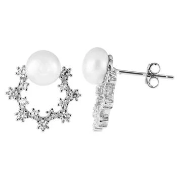 Splendid Pearls | Fancy Horseshoe Shaped 6-7mm Pearl Earrings 1.6折, 独家减免邮费