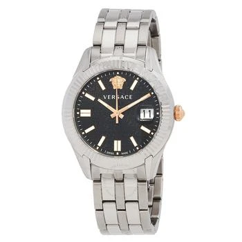 Versace | Greca Time Quartz Black Dial Men's Watch VE3K00322,商家Jomashop,价格¥3269