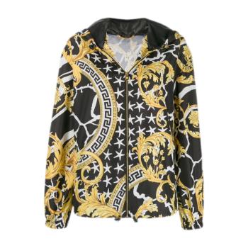 时尚范思哲短袖女装, Versace | VERSACE 范思哲 女士黄色印花连帽外套 A84010-A231034-A7900商品图片 满$100享9.5折, 满折