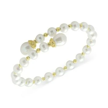 Macy's | Cultured Freshwater Pearl (6-6-1/2mm & 8-9mm) Bypass Bangle Bracelet in 14k Gold-Plated Sterling Silver,商家Macy's,价格¥2245