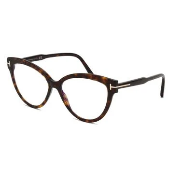 Tom Ford | Tom Ford Women's Eyeglasses - Dark Havana Cat-Eye Full-Rim Frame | FT5763-B 052 2.4折×额外9折x额外9折, 额外九折