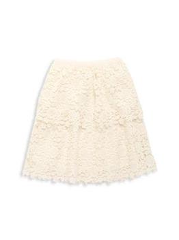 商品Little Girl's & Girl's Guipure Lace Tiered Skirt图片