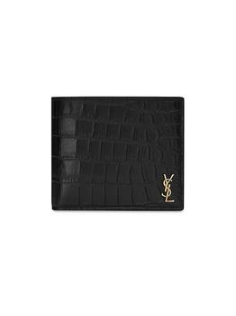 商品Yves Saint Laurent | Tiny Cassandre East/West Wallet With Coin Purse In Crocodile Embossed Matte Leather,商家Saks Fifth Avenue,价格¥4523图片