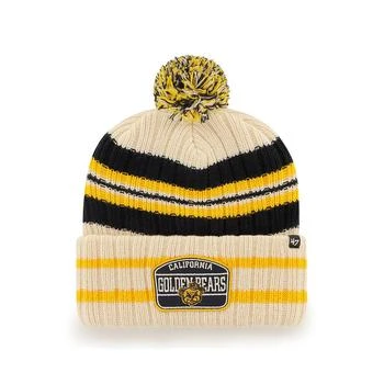 推荐Men's '47 Natural Cal Bears Hone Patch Cuffed Knit Hat with Pom商品